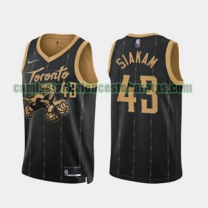 Camiseta SIAKAM 43 Toronto Raptors 2022 75 aniversario edición de la ciudad Negro Hombre