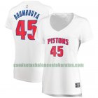 Camiseta Sekou Doumbouya 45 Detroit Pistons association edition Blanco Mujer