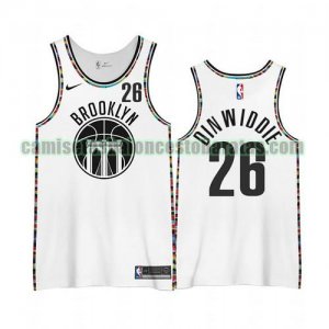 Camiseta Spencer Dinwiddie 26 Brooklyn Nets 2020-21 City Edition Blanco Hombre