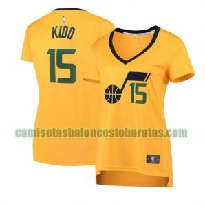 Camiseta Stanton Kidd 15 Utah Jazz statement edition Amarillo Mujer