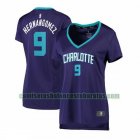 Camiseta Willy Hernangomez 9 Charlotte Hornets statement edition Púrpura Mujer