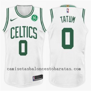 camiseta NBA jayson tatum 0 2017-18 boston celtics blanco