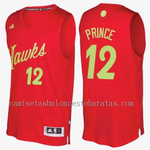 camiseta del atlanta hawks navidad 2016 taurean prince 12 roja