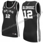 camiseta baloncesto mujer LaMarcus aldridge #12 san antonio spurs negro