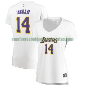 Camiseta Brandon Ingram 14 Los Angeles Lakers association edition Blanco Mujer