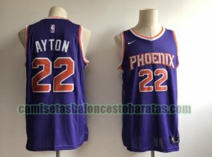 Camiseta Deandre Ayton 22 Phoenix Suns Baloncesto Púrpura Hombre