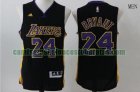 Camiseta Kobe Bryant 24 Los Angeles Lakers Baloncesto Promoción Negro Hombre