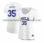 Camiseta Marial Shayok 35 Philadelphia 76ers association edition Blanco Mujer
