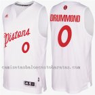 camiseta andre drummond 0 navidad 2016-2017 detroit pistons_blanc