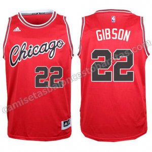 camisetas de nba taj gibson #22 chicago bulls 2015-2016 roja