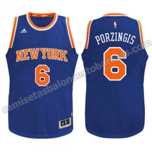 camisetas baloncesto ninos new york knicks kristaps porzingis #6 azul