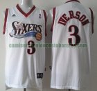 Camiseta Allen Iverson 3 Philadelphia 76ers Baloncesto Promoción blanco Hombre