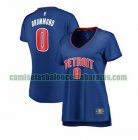 Camiseta Andre Drummond 0 Detroit Pistons icónico Azul Mujer