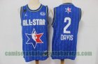 Camiseta Anthony Davis 2 All Star 2020 Azul Hombre