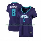 Camiseta Bismack Biyombo 8 Charlotte Hornets statement edition Púrpura Mujer