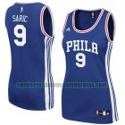 Camiseta Dario Saric 9 Philadelphia 76ers Réplica Azul Mujer