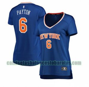 Camiseta Elfrid Payton 6 New York Knicks icon edition Azul Mujer