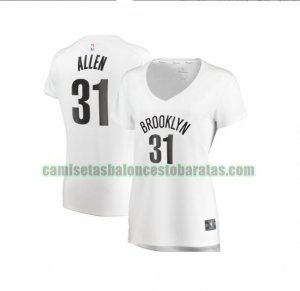 Camiseta Jarrett Allen 31 Brooklyn Nets association edition Blanco Mujer