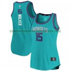 Camiseta Kemba Walker 15 Charlotte Hornets clasico Verde azulado Mujer