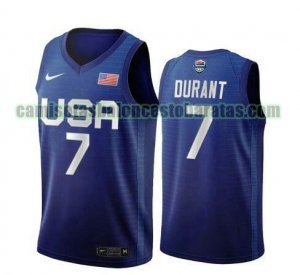 Camiseta Kevin Durant 7 USA 2020 USA Olimpicos 2020 azul Hombre