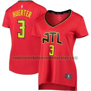 Camiseta Kevin Huerter 3 Atlanta Hawks statement edition Rojo Mujer