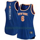 Camiseta Kristaps Porzingis 6 New York Knicks icon edition Azul Mujer