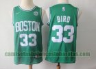 Camiseta Larry Bird 33 Boston Celtics Player Verde Hombre