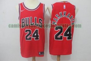 Camiseta Lauri Markkanen 24 Chicago Bulls Baloncesto rojo Hombre