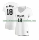 Camiseta Marco Belinelli 18 San Antonio Spurs association edition Blanco Mujer