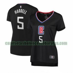 Camiseta Montrezl Harrell 5 Los Angeles Clippers statement edition Negro Mujer