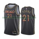 Camiseta Thaddeus Young 21 Chicago Bulls 2020-21 City Edition Negro Hombre