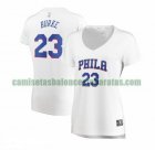 Camiseta Trey Burke 23 Philadelphia 76ers association edition Blanco Mujer