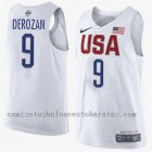 camiseta DeMar DeRozan 9 nba usa olympics 2016 blanc