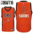 camiseta domantas sabonis 1 oklahoma city thunder draft 2016 naranja