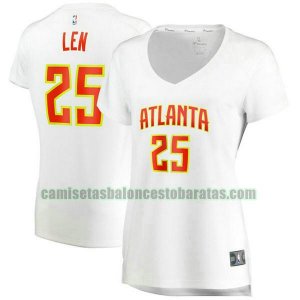 Camiseta Alex Len 25 Atlanta Hawks association edition Blanco Mujer
