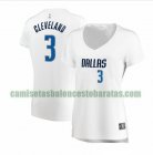 Camiseta Antonius Cleveland 3 Dallas Mavericks association edition Blanco Mujer