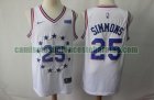 Camiseta Ben Simmons 25 Philadelphia 76ers Earned Edition blanco Hombre