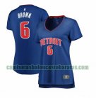 Camiseta Bruce Brown 6 Detroit Pistons icon edition Azul Mujer