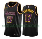 Camiseta Dennis Schroder 17 Los Angeles Lakers 2020-21 Earned Edition Swingman negro Hombre