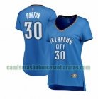 Camiseta Deonte Burton 30 Oklahoma City Thunder icon edition Azul Mujer