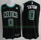 Camiseta Jayson Tatum 0 Boston Celtics Baloncesto Negro Hombre