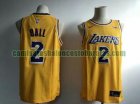 Camiseta Lonzo Ball 2 Los Angeles Lakers 2019 Baloncesto Amarillo Hombre