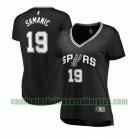 Camiseta Luka Samanic 19 San Antonio Spurs icon edition Negro Mujer