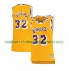 Camiseta Magic Johnson 32 Los Angeles Lakers hardwood classics Amarillo Mujer