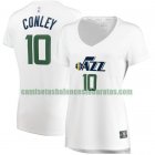 Camiseta Mike Conley 10 Utah Jazz association edition Blanco Mujer