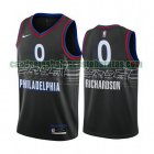 Camiseta Philadelphia 0 Philadelphia 76ers 2020-21 City Edition Negro Hombre
