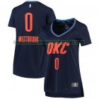 Camiseta Russell Westbrook 0 Oklahoma City Thunder statement edition Armada Mujer