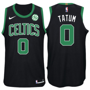 camiseta NBA jayson tatum 0 2017-18 boston celtics negro
