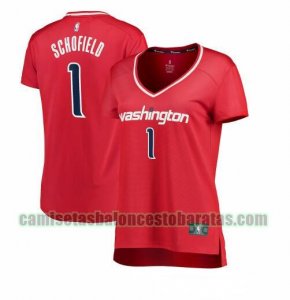 Camiseta Admiral Schofield 1 Washington Wizards icon edition Rojo Mujer