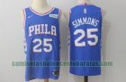 Camiseta Ben Simmons 25 Philadelphia 76ers Baloncesto Azul Hombre